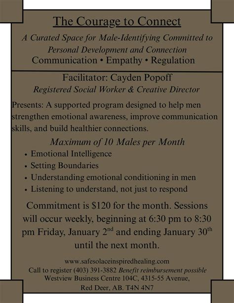 The Courage to Connect , 104C-4315 55 AVE , Red Deer, AB, Canada ...