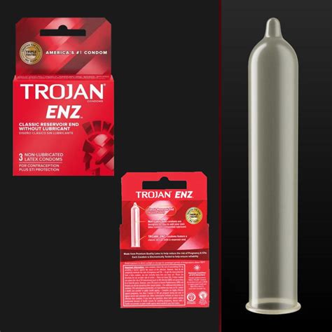 Trojan ENZ Condoms Without Lube | Dry Condoms – Condomania.com