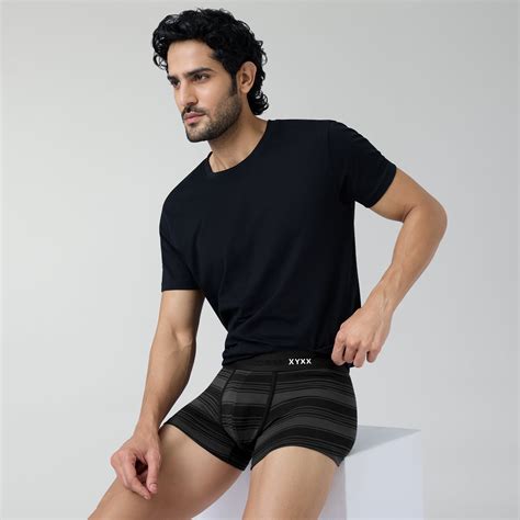 Streax Cotton Stretch Trunks For Men Smoke Black - XYXX Crew