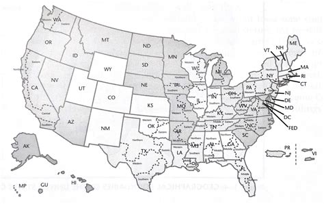 Federal District Courts Map