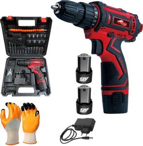 RanPra 12 VOLT CORDLESS SCREWDRIVER / DRILL MACHINE WITH SAFETY GLOVES ...