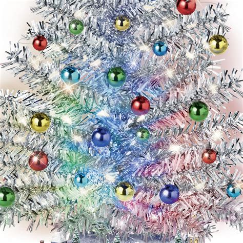 TheBradfordExchange Thomas Kinkade ‘Silver Blessings’ Tabletop Tree ...