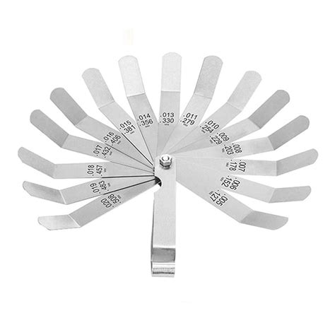 Buy Curved Gauge Stainless Steel Blades Feeler Gauge Metric/Imperial ...