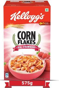 Kellogg's Kelloggs Corn Flakes Real Strawberry Puree, 575g ( Pack of 2 ...
