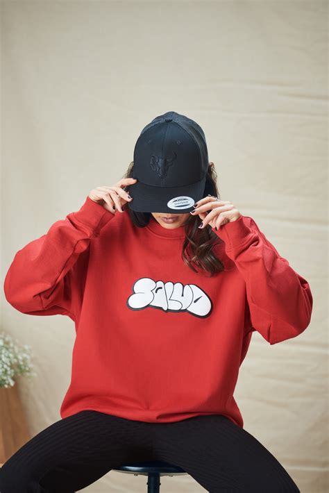 Candy Red Relaxed Fit Sweatshirt – Salud