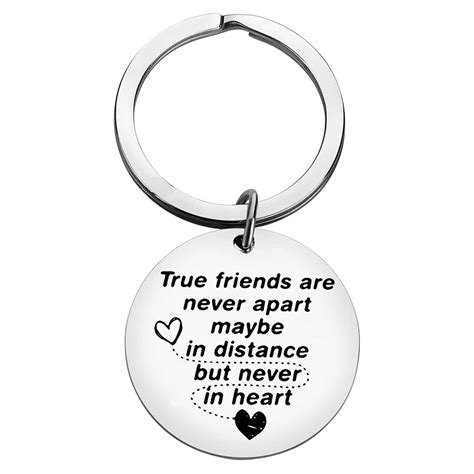 Long Distance Friendship Keychain Gifts True Friends Keychain Gift for ...