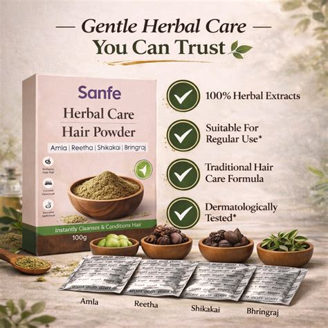 Herbal hair care powders - Amla Reetha Shikakai Bhringraj - 200g – Sanfe