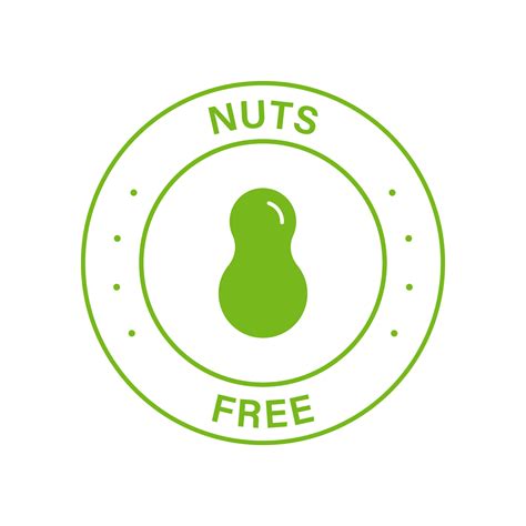 sello de círculo verde de nuez libre. evite la alergia alimentaria en el icono de maní. 100 por ... - bepanthen does it contain nuts