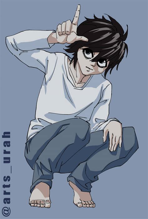 Fanart Anime Death Note L by ArtsUrah on DeviantArt