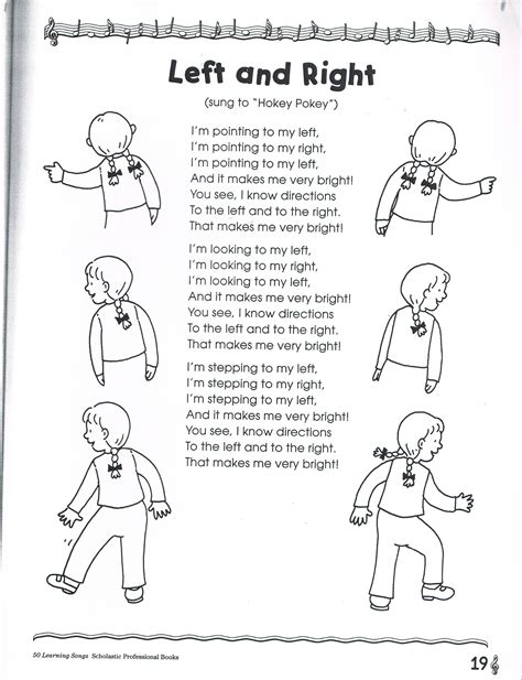 Pin by Sarah Segal on Left vs. Right | Preschool songs, Homeschool ...