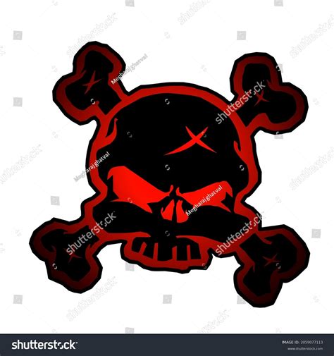 Skull Crossbones Tattoo Design Stock Vector (Royalty Free) 2059077113 ...