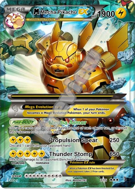 M Mecha Pikachu Ex Pokemon Card - Etsy