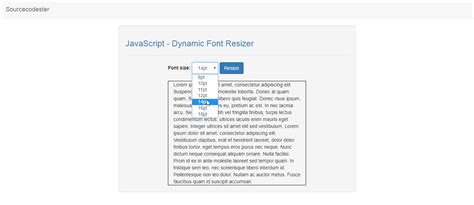 JavaScript DOM Change Font Size 的图像结果