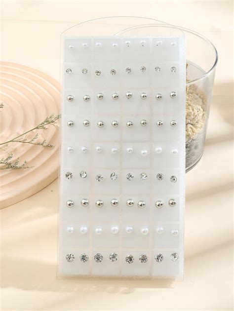 36 Pairs Of Fake Faux Pearl Ccb Couple Real Beauty Style Earrings Set ...