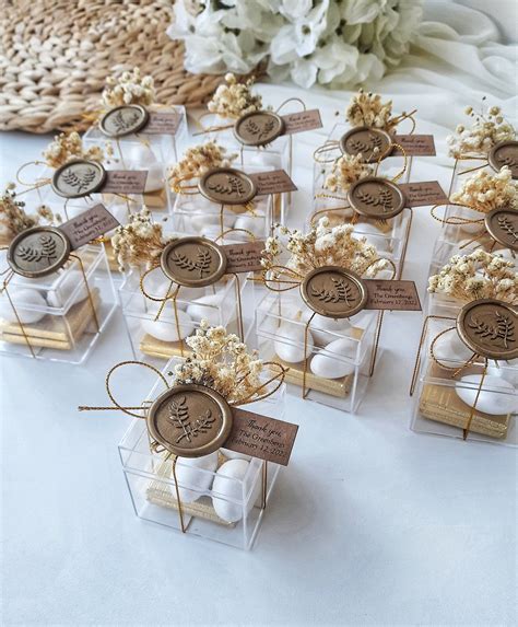 Rustic Wedding Favors Box,chocolate Gifts Boxes,wax Seal Favos Box ...