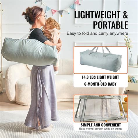 VEVOR Baby Travel Crib and Play Yard, Folding Baby India | Ubuy