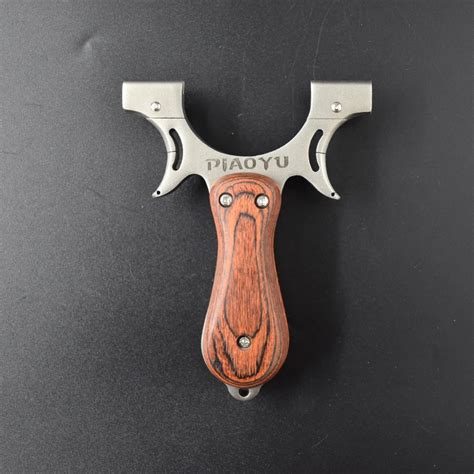 Stainless Steel Wood Grain Handle Convex Bottom Outdoor Shooting Sling ...