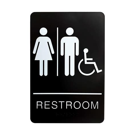 Buy Unisex Men And Women Handicapped Bathroom And Restroom Signs - ADA ...