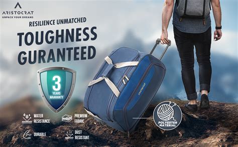 Buy Aristocrat Polyester Solid Pattern Click Wheel Duffle Dft 55 (H ...