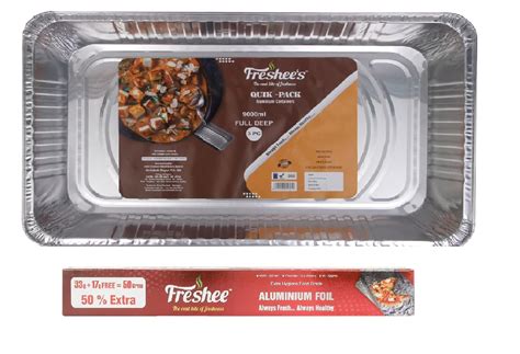 Buy Freshee 9000ml Disposable Aluminium Baking Tray Pack of 3 Full Deep ...