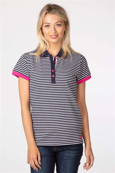 Ladies Stripe Polo Shirt UK | Rydale