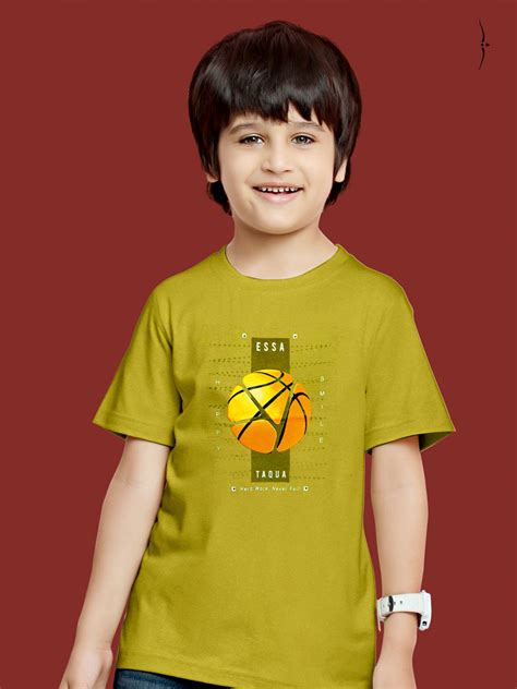 Essa Live On T-Shirt for Boys-Wattle – ESSA GARMENTS