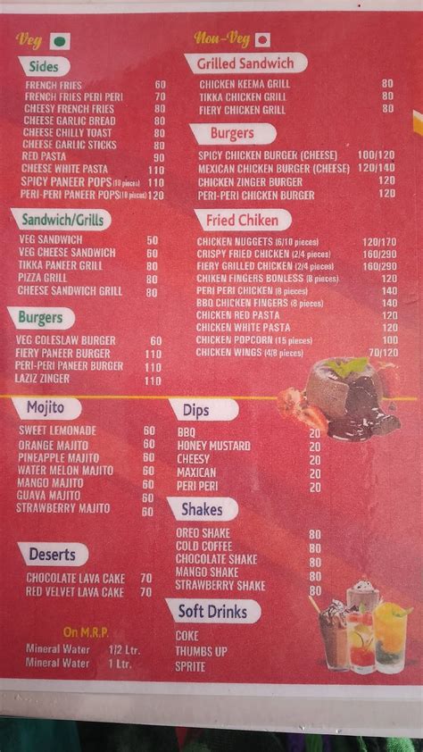 Menu at Laziz pizza Phulwarisharif, Patna, Old post office building