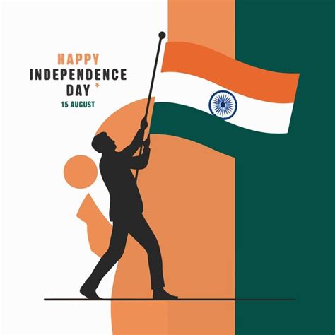 Indian independence day flat illustration celebration | Premium AI ...