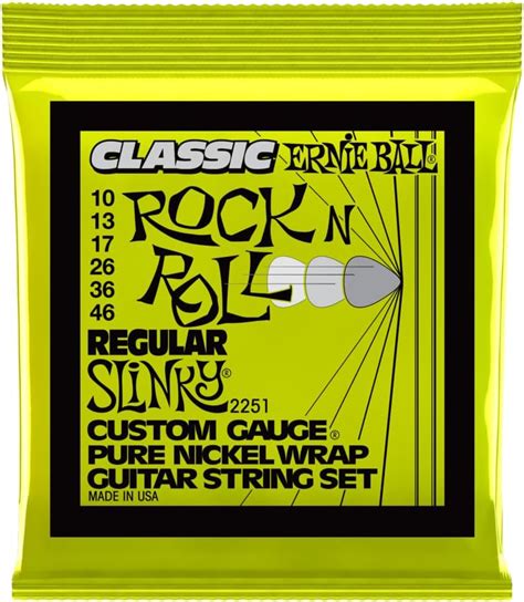 Ernie Ball 2251 Classic Pure Nickel Regular Slinky String Set (10-46 ...