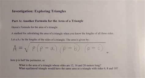 Image result for Area of a Triangle Formula