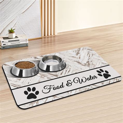 Amazon.com : Pet Feeding Mat - Absorbent Dog Food Mat for Floors ...