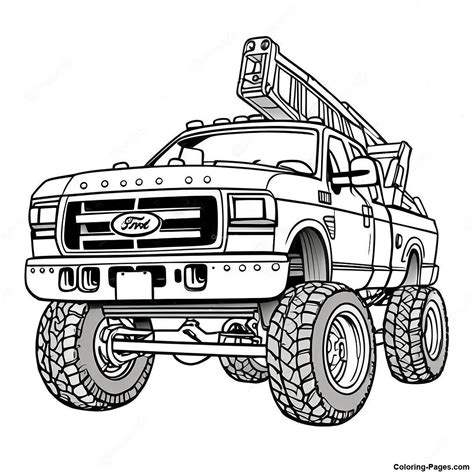Lifted Ford Truck Coloring Page | Coloring-Pages.com