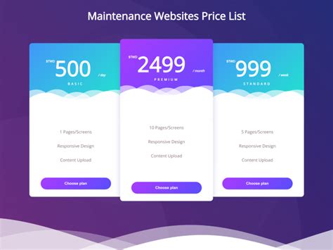Pricing Table Using HTML and CSS 的图像结果