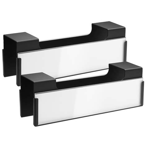 Set of 2 – Sturdy & Elegant Black Double Sided Aluminum Cubicle Name ...