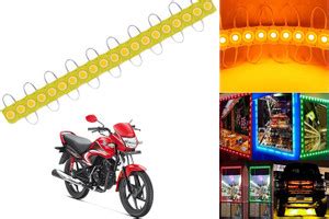 SMARTER RIDE Yellow LED Module Waterproof Lights for Honda Dream Yuga ...