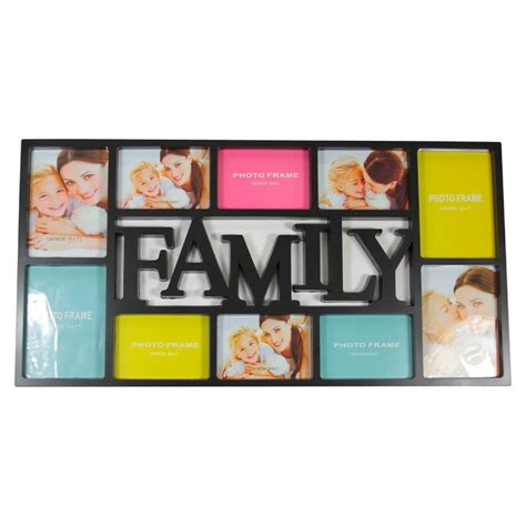 28.75" Black Dual-Sized 'Family' Collage Picture Frame - Contemporary ...