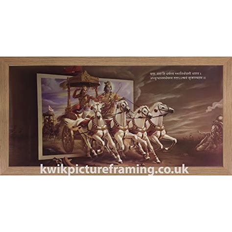 Buy Lord Krishna And Arjun In Mahabharata Photo Picture Framed - 40 X ...