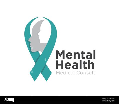 Mental health logo ribbon hi-res stock photography and images - Alamy