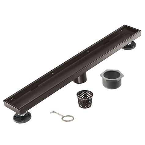 ELEGANTE DRAIN COLLECTION Tile Insert Cover 3.31-in x 28-in Bronze ...