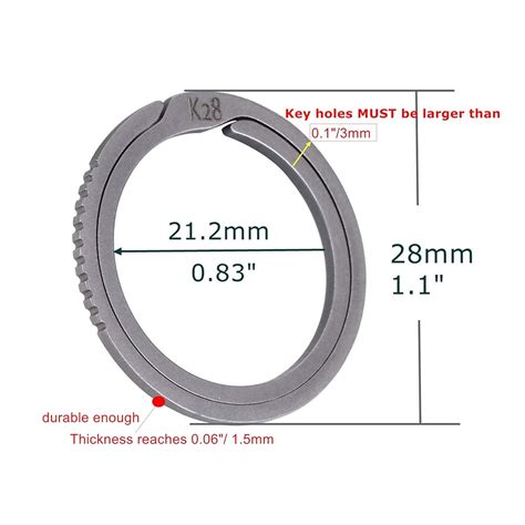 Key Organizer Rings Batiyeer 6 Pack Titanium Key Rings - Side Push ...