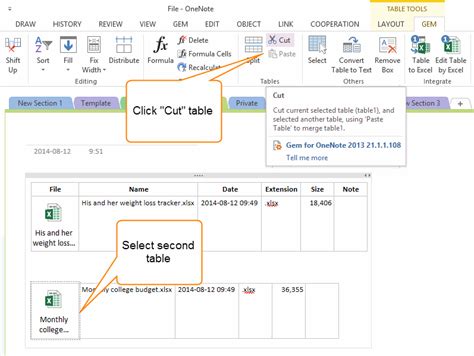 Image result for How to Insert an Existing Table in OneNote