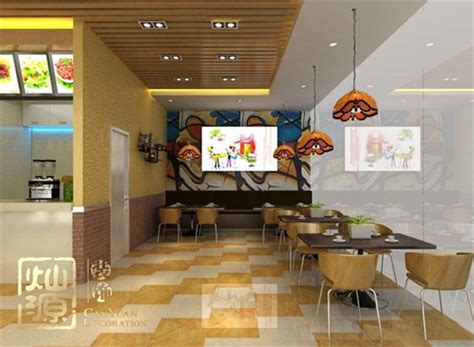 快餐厅设计风格,东南亚风格快餐厅,快餐厅装修风格效果图_大山谷图库