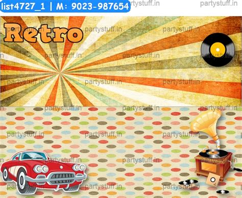 Retro Singlet classic grid Tambola Housie in Retro theme