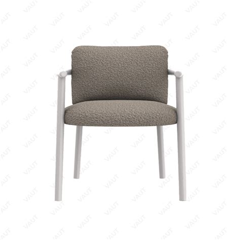 헤리 오 암체어 / 글로시 초크 화이트 프레임 / (Cat. BOUCLE) Sila 280 / Dove Grey, B&B Italia