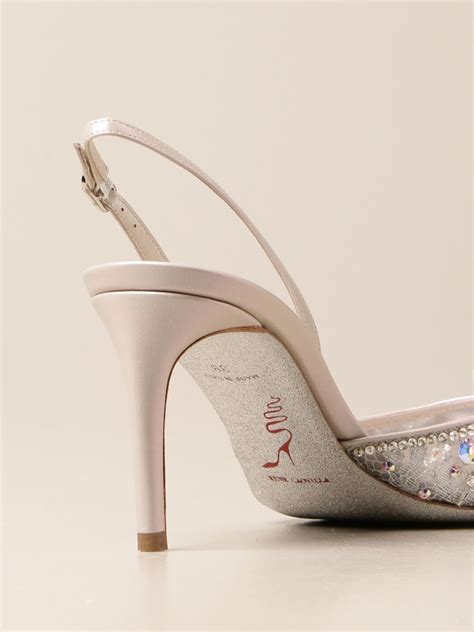 RENE CAOVILLA: 鞋 女士 | 高跟鞋 Rene Caovilla 女士 银色 | 高跟鞋 Rene Caovilla ...