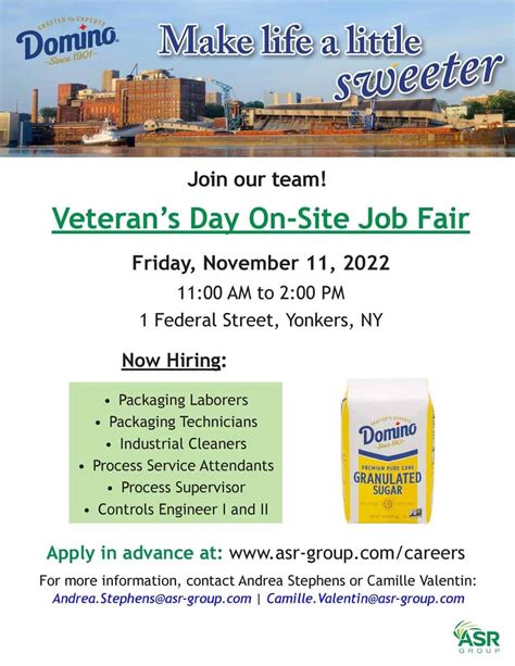 Domino's Sugar Yonkers to Host Veterans Day Job Fair Nov. 11 | Yonkers ...