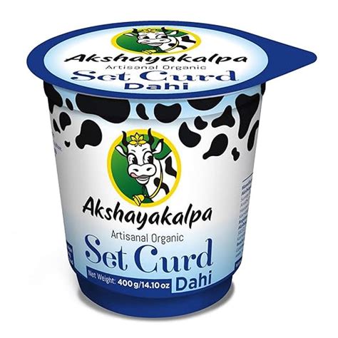 Akshayakalpa Artisanal Organic Set Curd, 400 g : Amazon.in: Grocery ...