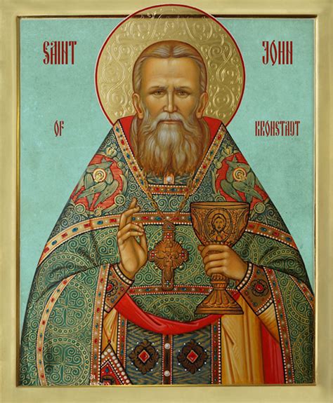 Icon of St. John of Kronstadt (green vestments) - (1JK19)