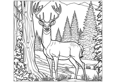 Deer Colouring Sheet