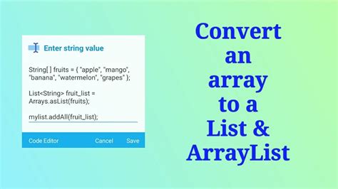 Image result for How to Convert Array to ArrayList